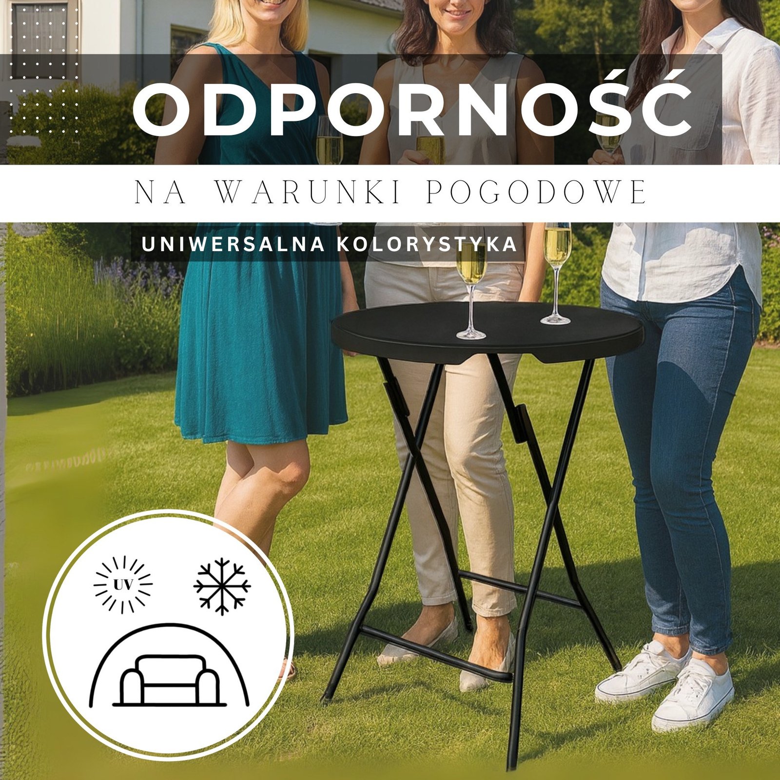 Catering stol dimenzija 110 x 80 cm crni