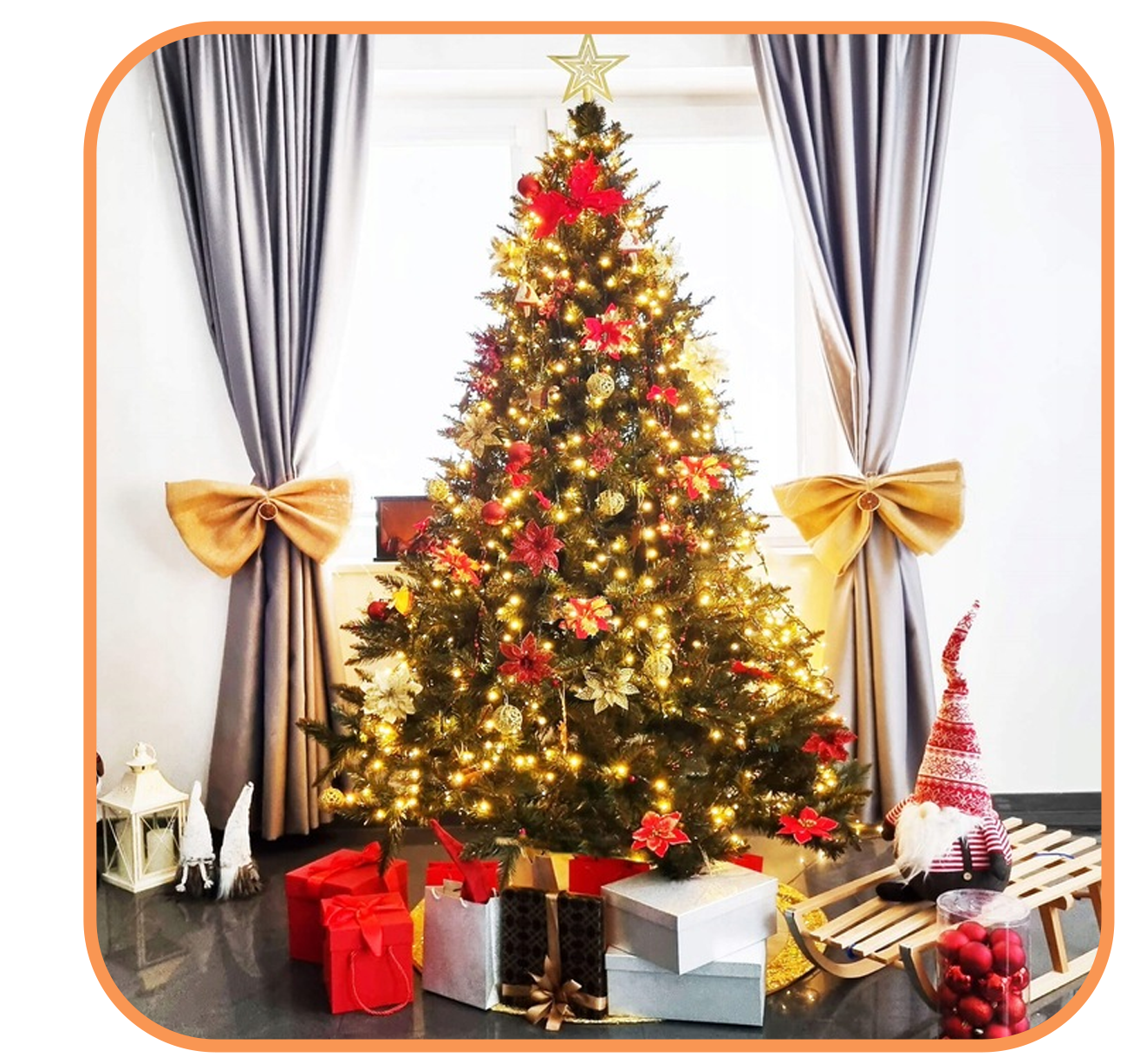 Božićne LED lampice – 400 lampica, toplo bijela