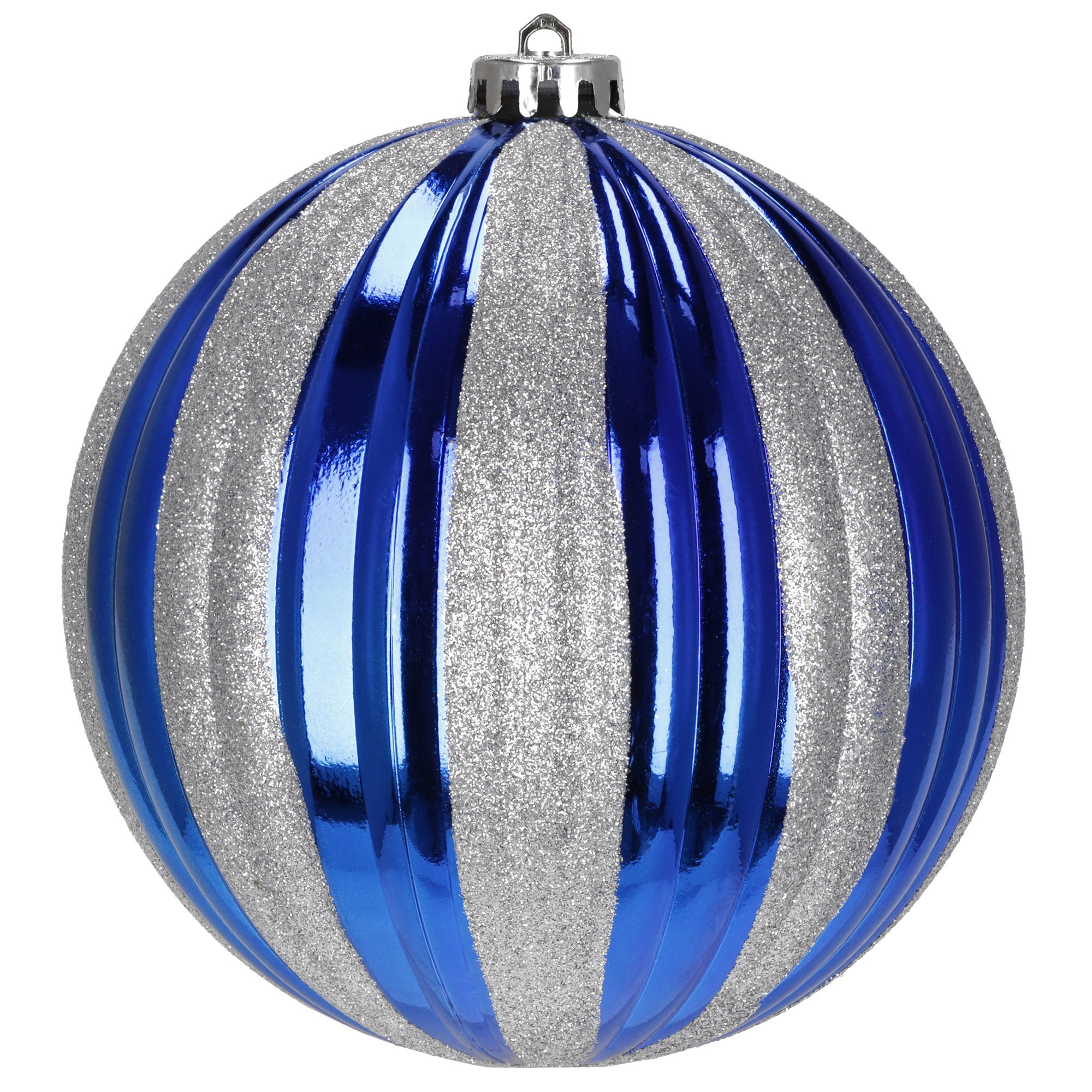 Božićne kuglice 15 cm – set 3 komada plava, bijela