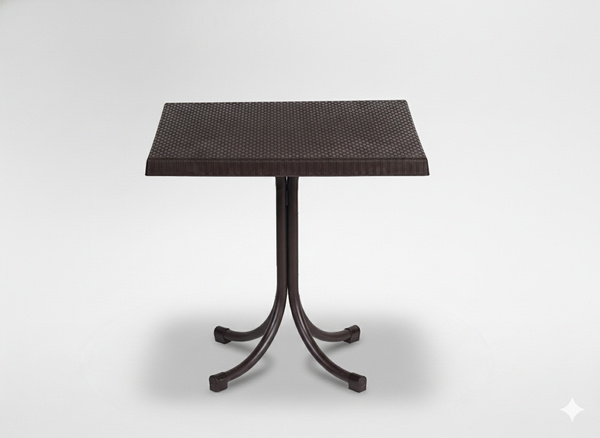 Vrtni stol od ratana 80 × 80 × 73 cm – smeđa boja