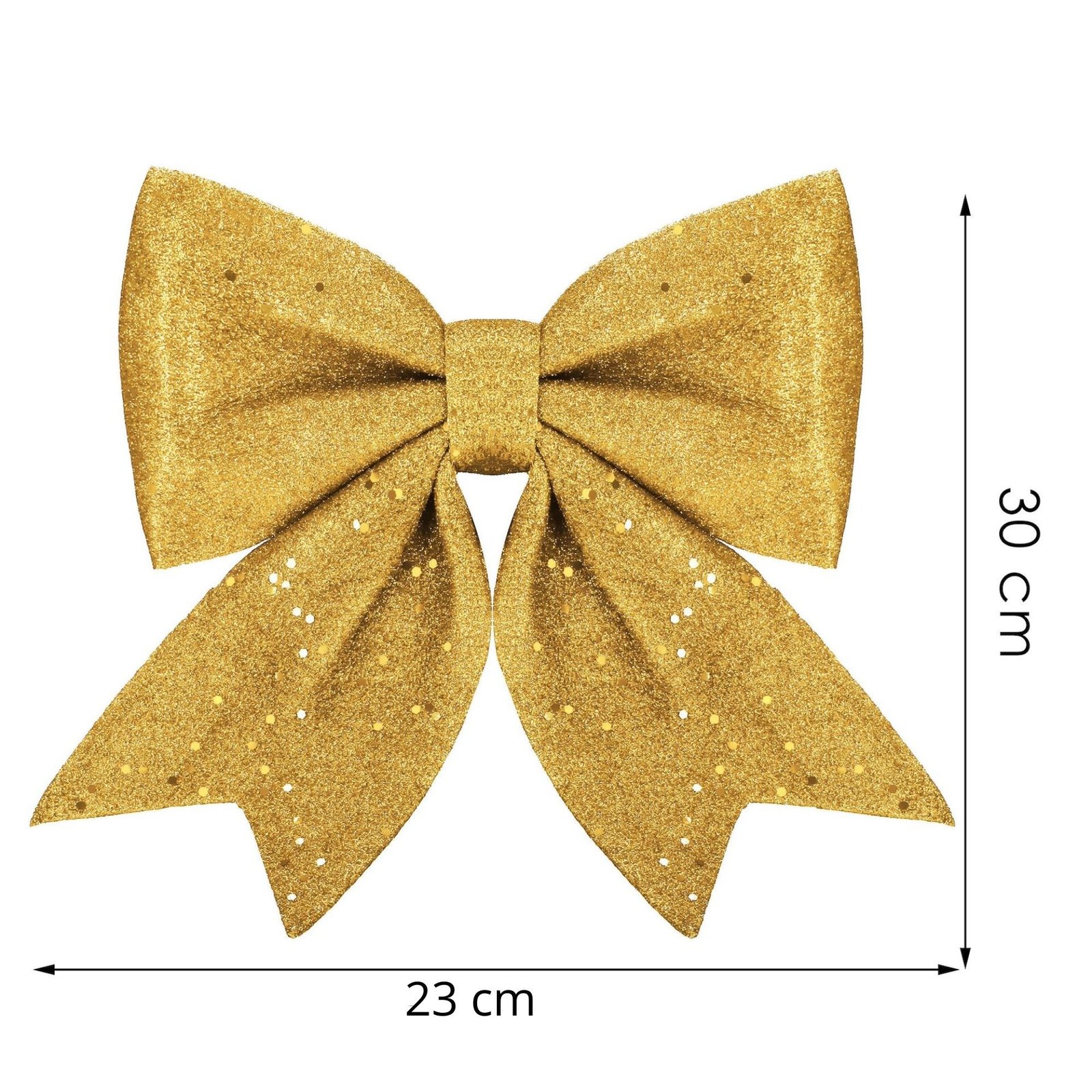 Božićna mašna 26 × 29 cm zlatna