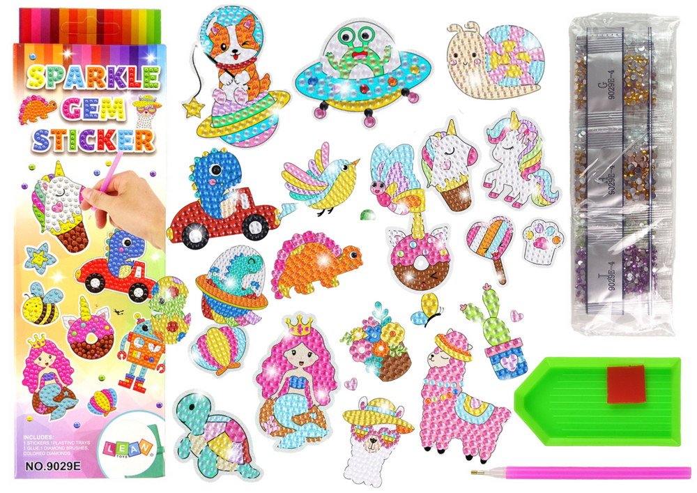 Kreativni set naljepnica s šljokicama