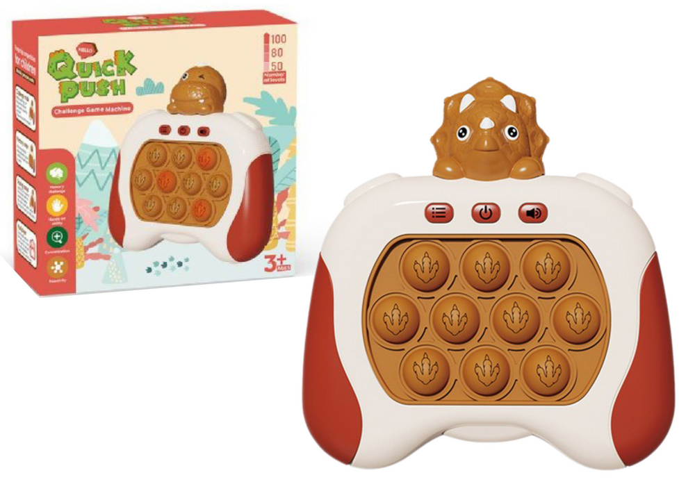  Pop It senzorna igrica na baterije svjetla, zvukovi, smeđa