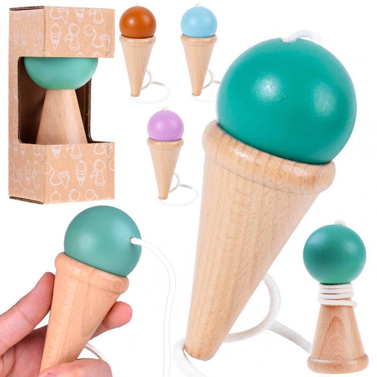 Drvena igra hvatanje loptice kornet 1kom.