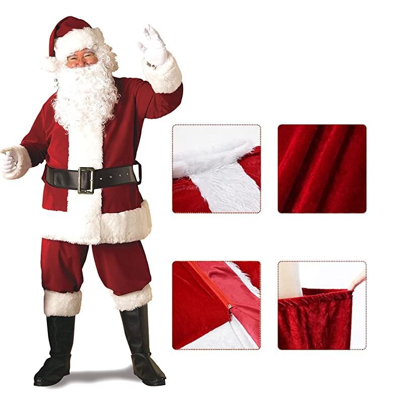 Kostim Djeda Mraza Premium od velura, univerzalna veličina