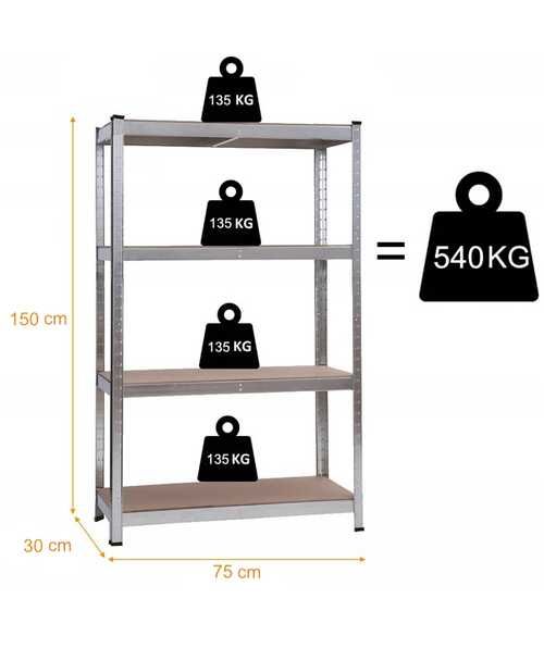 Regał Magazynowy Landgraf 150X75X30 CM