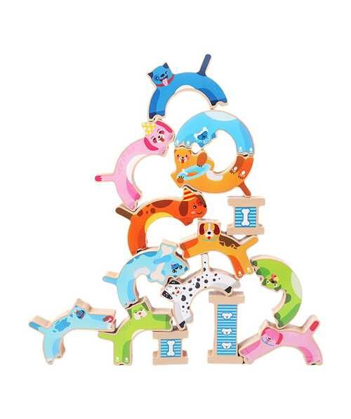 Picollo drveni blokovi u obliku psa 