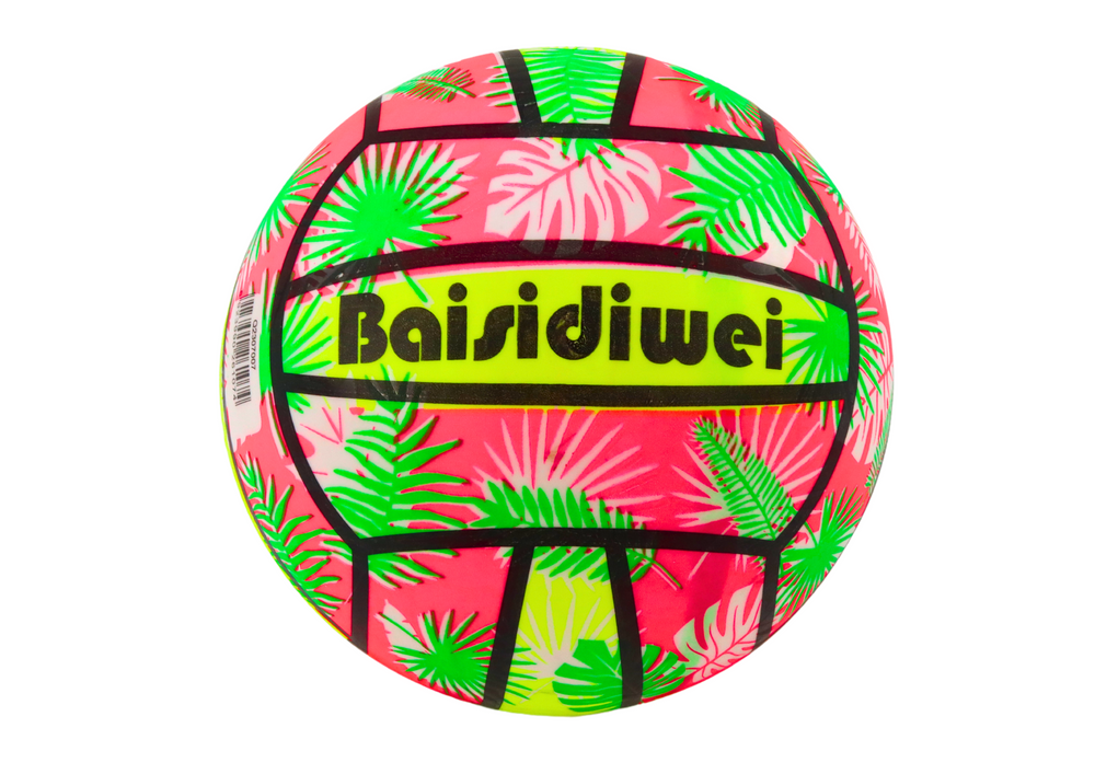 Gumena lopta Bright Leaves Pink 24 cm