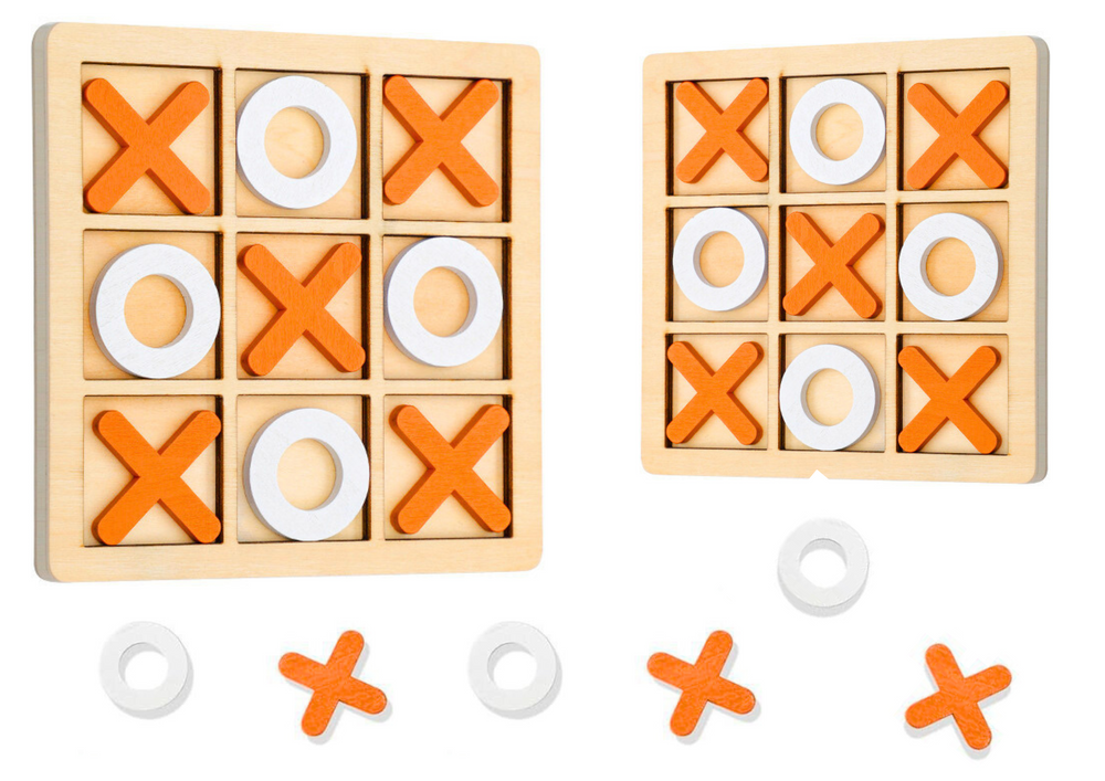 Tic Tac Toe drvena igra logike i strategije