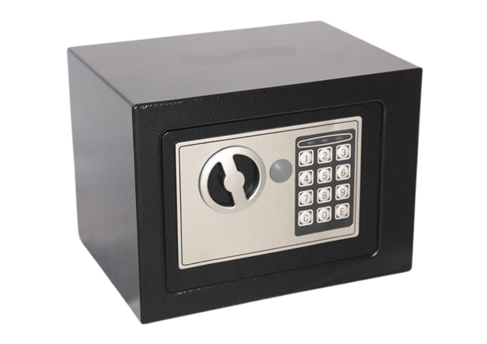 Elektronički sef s šifrom, čelični, crni – sigurna i moderna pohrana za vaše dragocjenosti - Slika 4