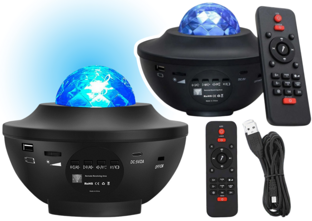 Zvjezdani projektor LED lampa Bluetooth zvučnik Daljinski upravljač