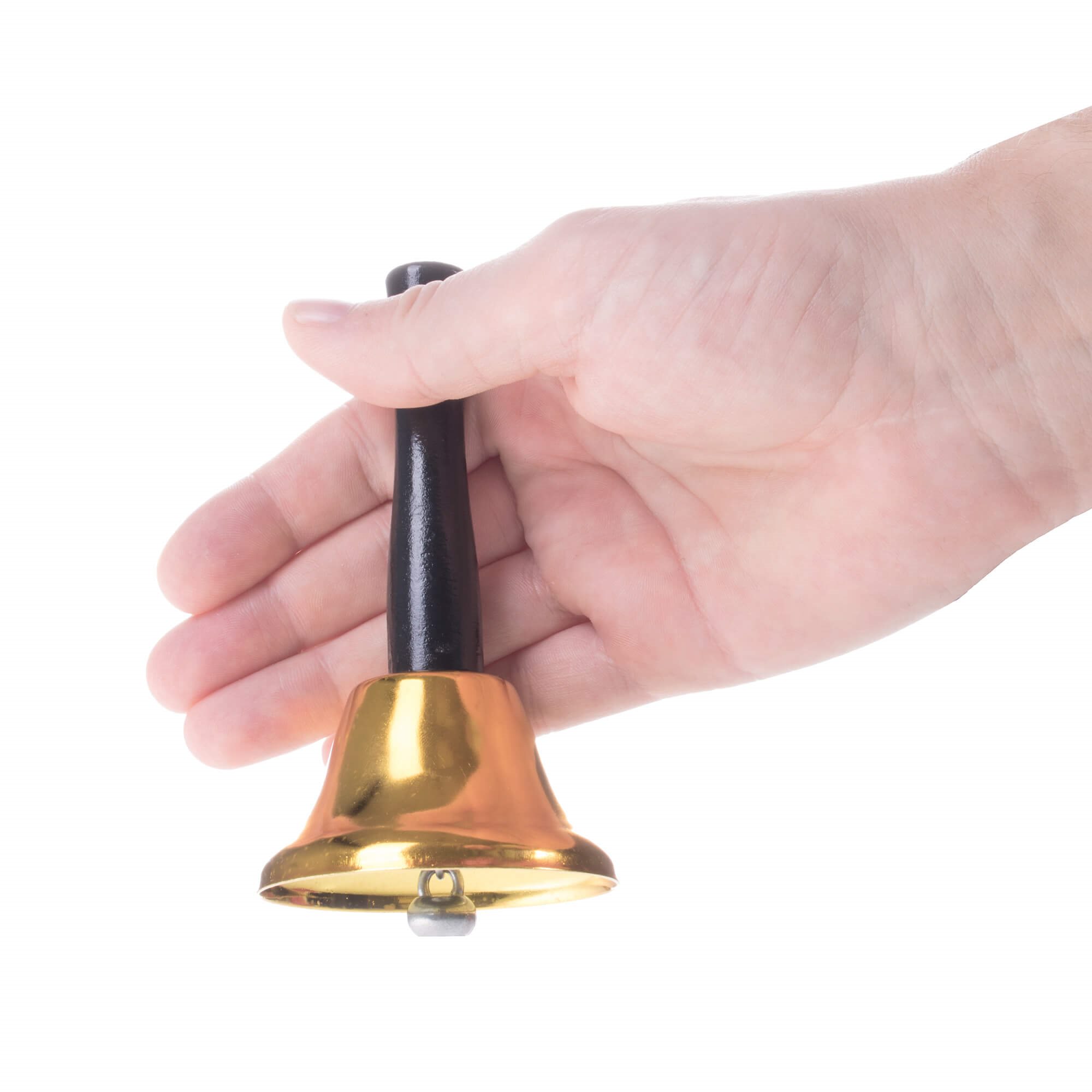 Zvono s ručkom 12,3x6,4 cm crno zlatno