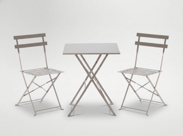 Kvadratni bistro set sa stolom – taupe boja