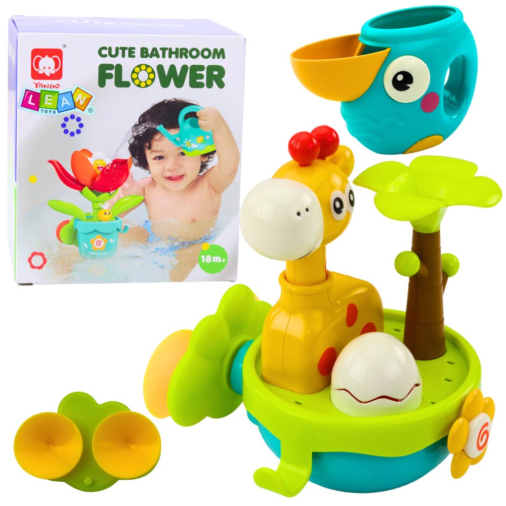 Igračka za kupanje žirafa senzorne interaktivne šarene vakuumske čašice