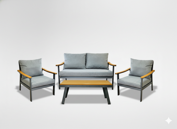 Vrtni aluminijski set „Lublana“ – sofa, 2 fotelje i stolić