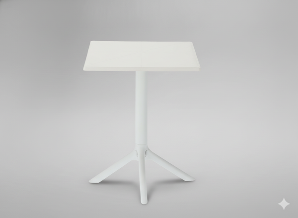 Kvadratni vrtni stol 60 × 60 × 77,5 cm – bijela boja