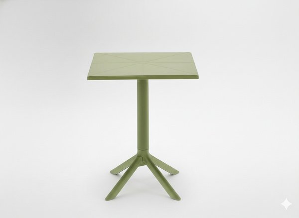 Kvadratni vrtni stol 60 × 60 × 77,5 cm – zelena boja