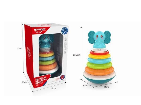 Huanger piramida šarenih obruča slonić