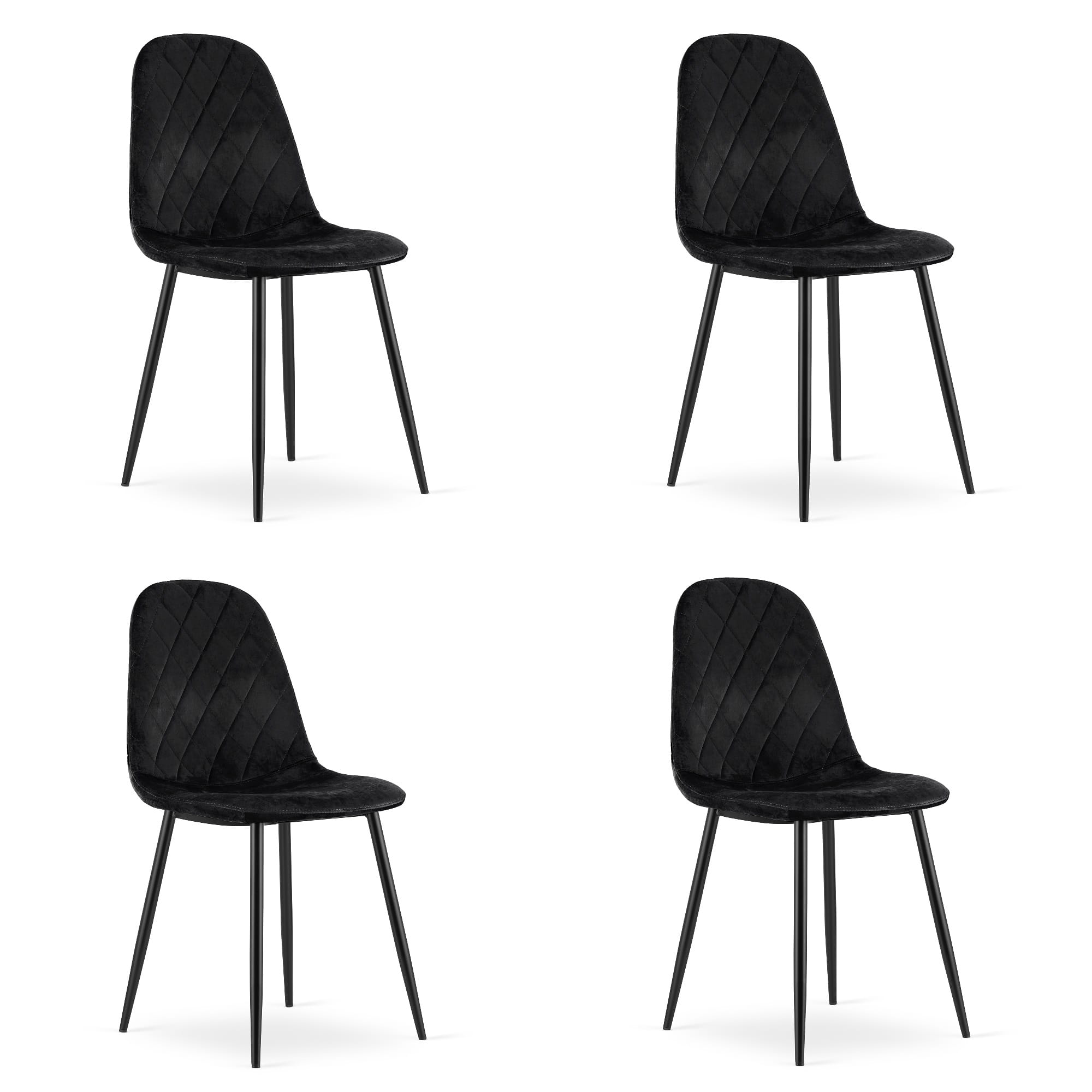 ASTI stolci – crni baršun (4 kom.)