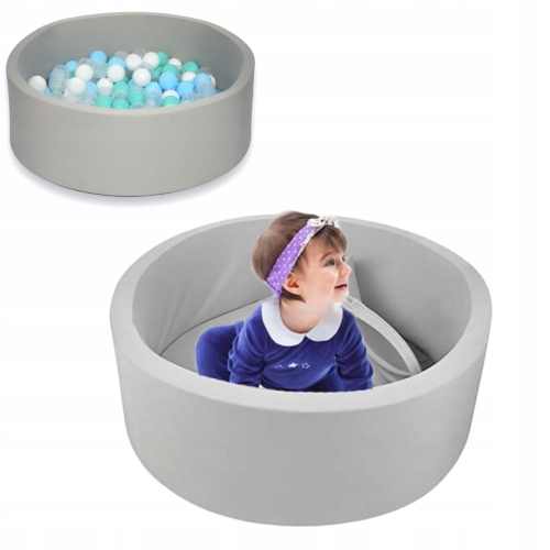 Suhi bazen za dječju igru s lopticama 90 x 30 cm sivi