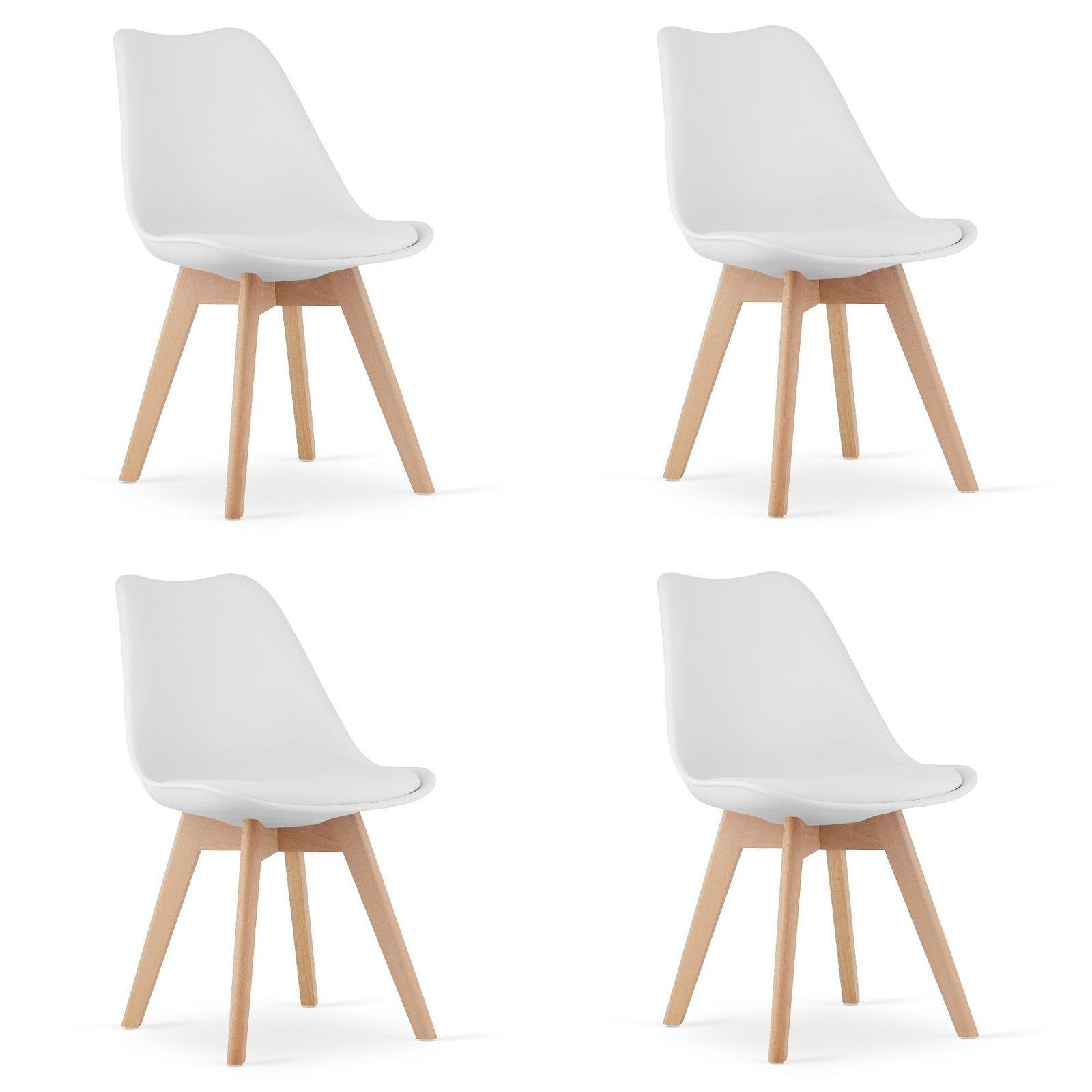 Set od 4 stolice MARK – bijela boja