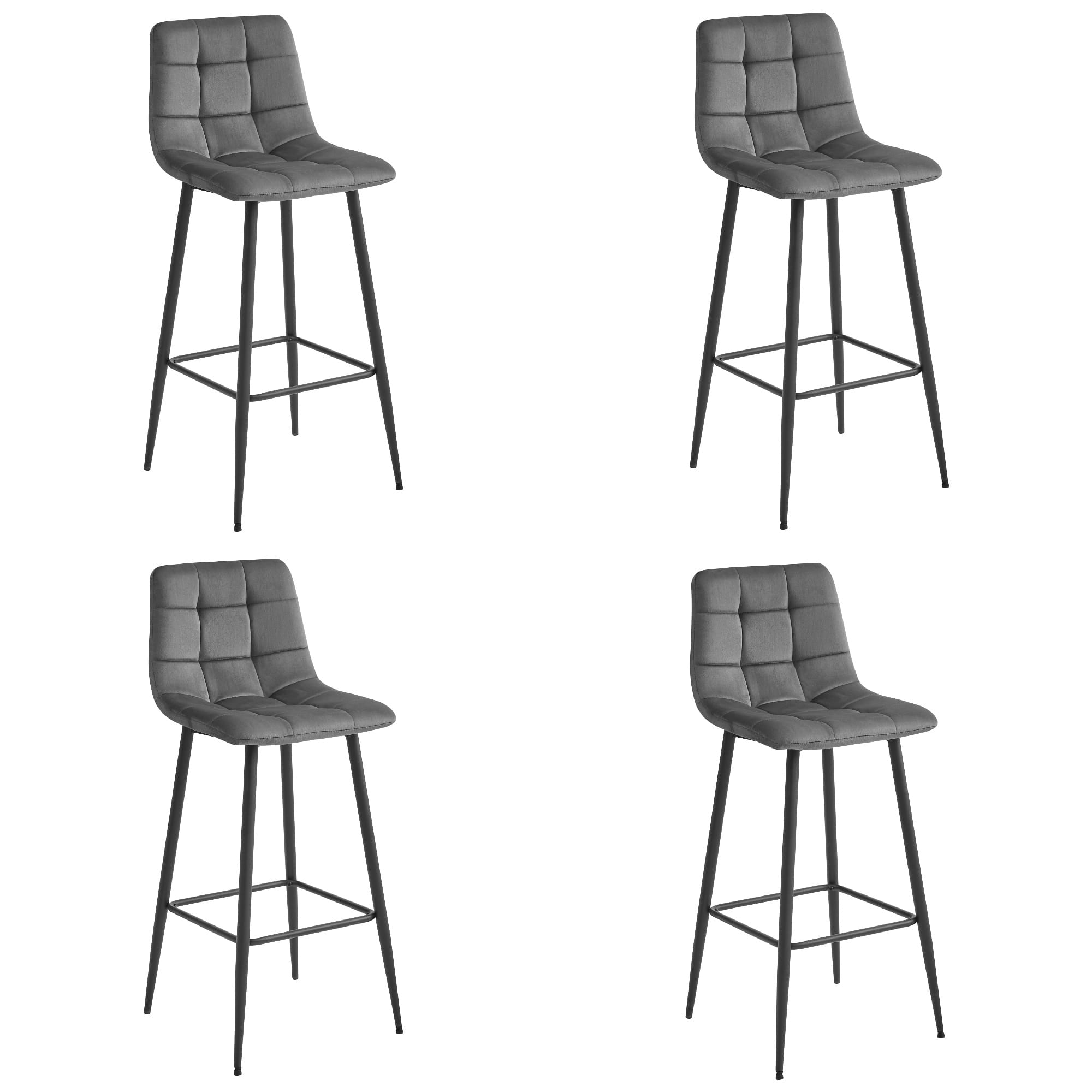 ARCETO stolica - tamno sivi baršun / crne noge x 4