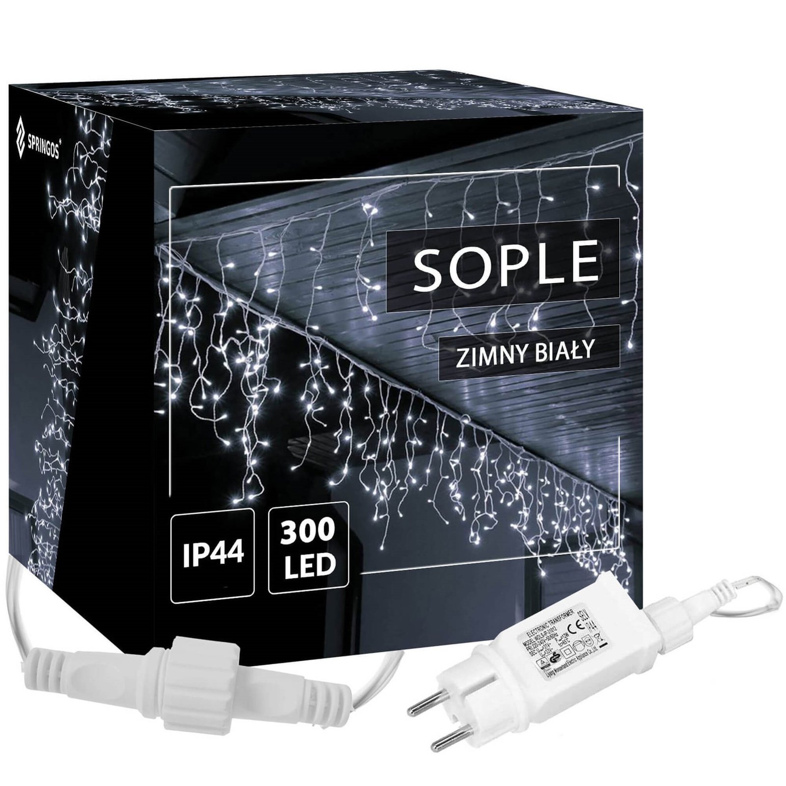 Svjetlosna zavjesa u obliku ledenih siga s 300 LED lampica