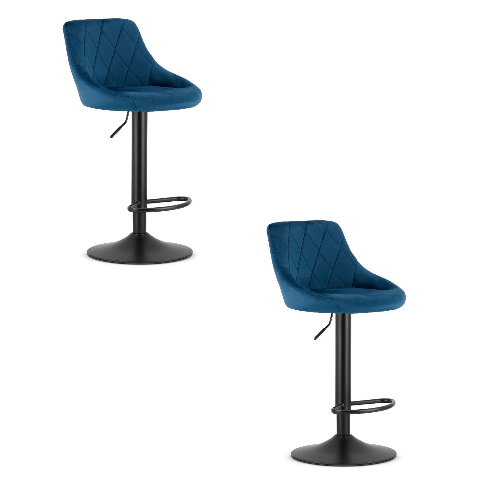 KAST barska stolica - tamnoplavi baršun / crna baza x 2