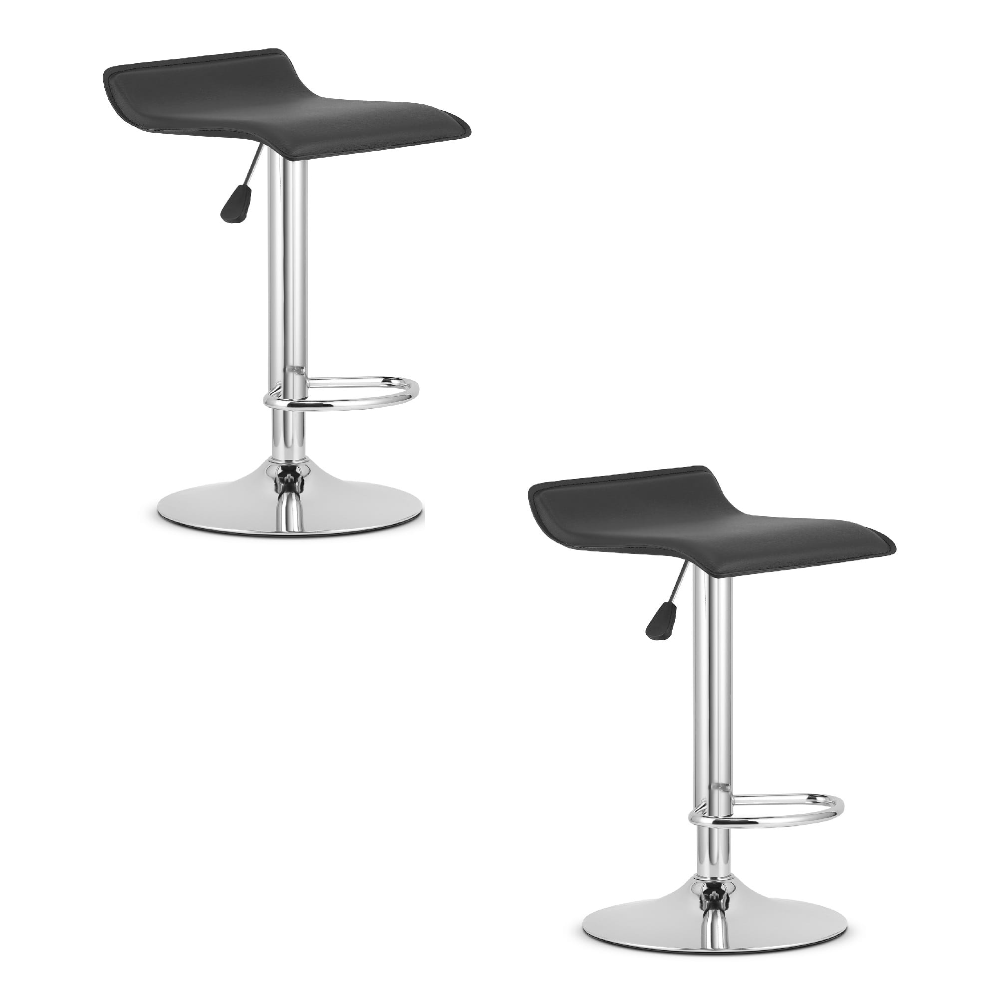 FORT barska stolica - crna eko koža / krom baza x 2