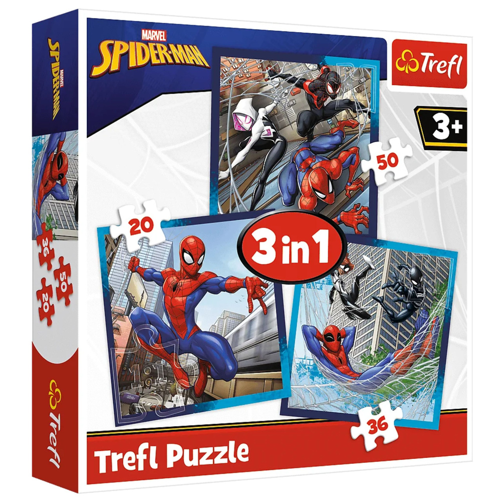 3-u-1 slagalica - Spider-Prijatelji - Disney Marvel Spider-Man Trefl 34874