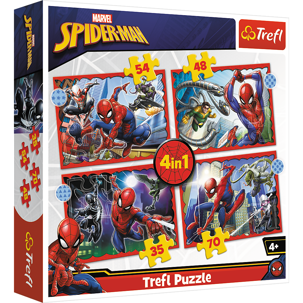 Puzzle - 4u1 - Heroj Spider-Man Trefl 34384