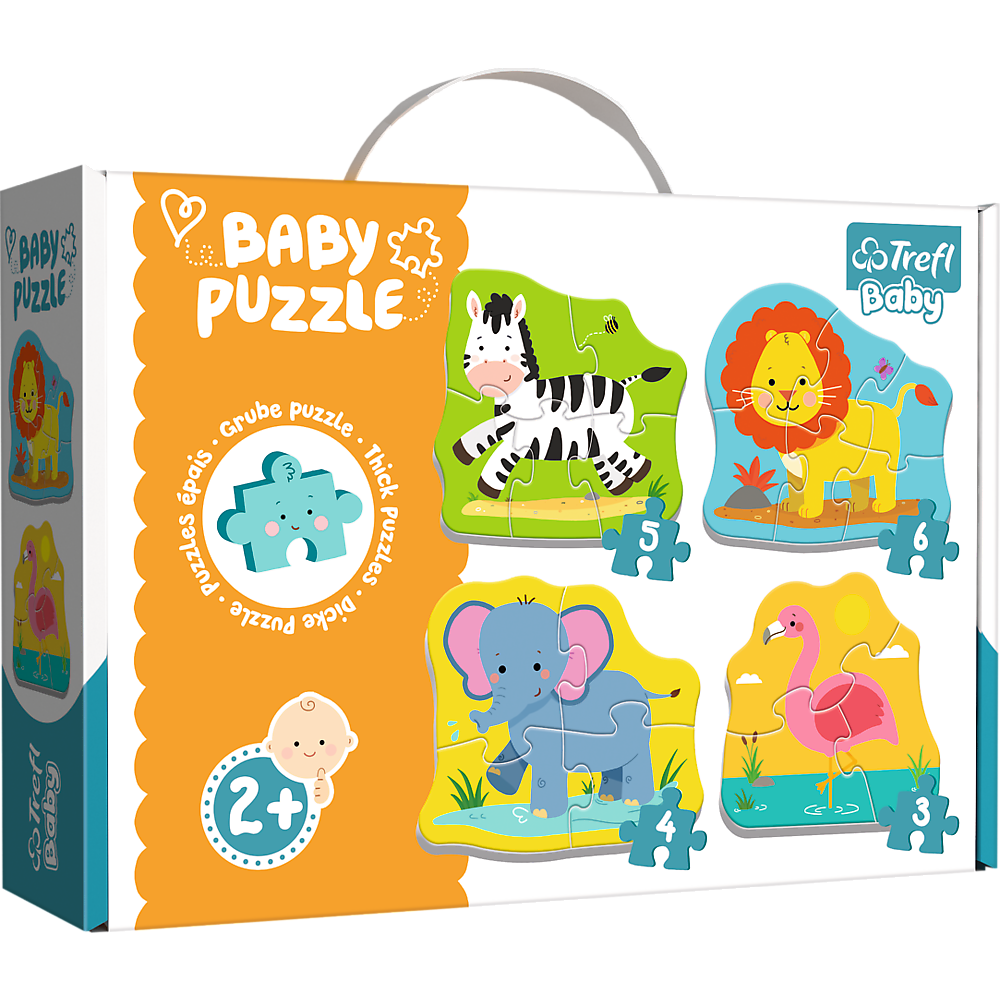Puzzle - Baby Classic - Safari životinje / Trefl