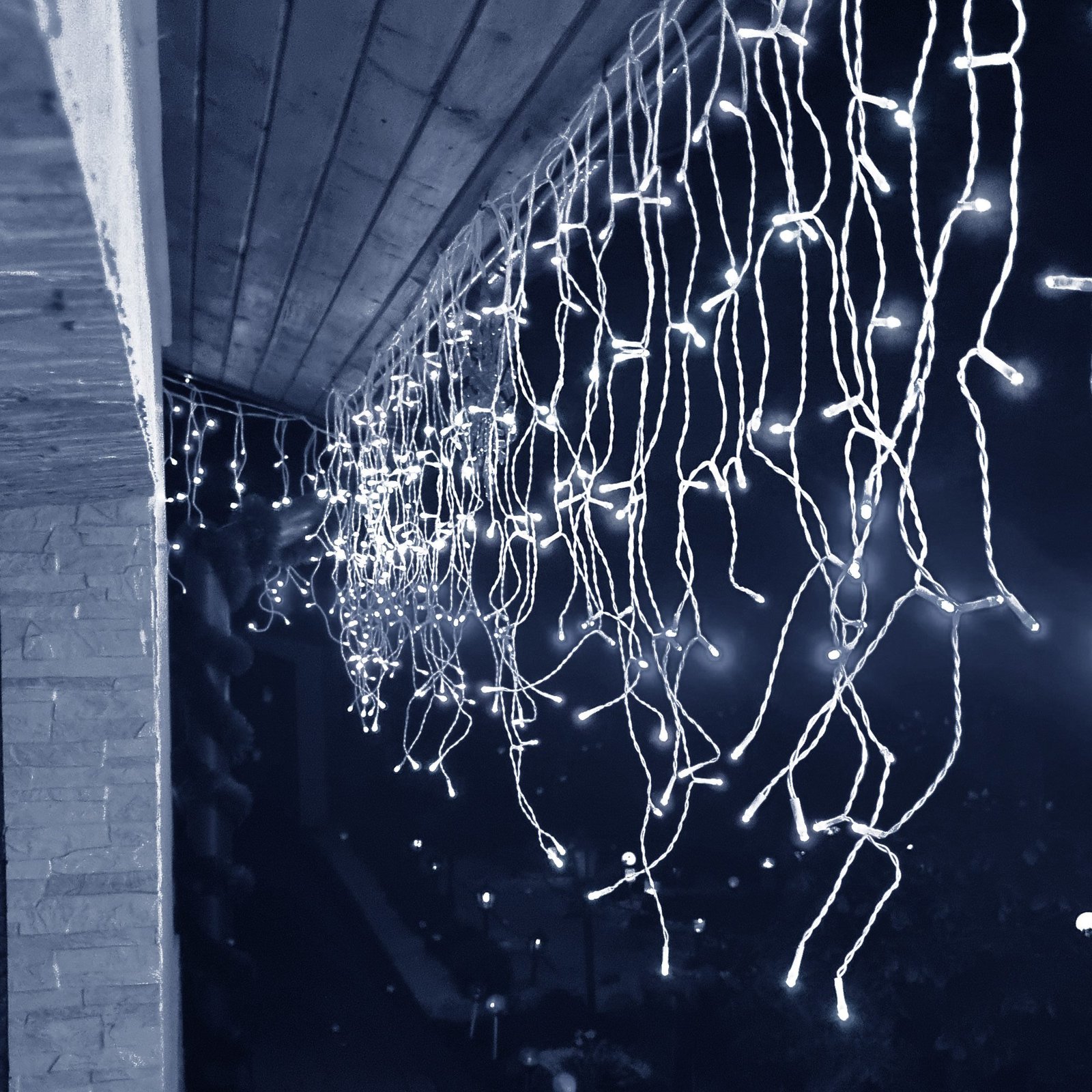 Božićna LED zavjesa s daljinskim upravljačem 300 LED, hladno bijela