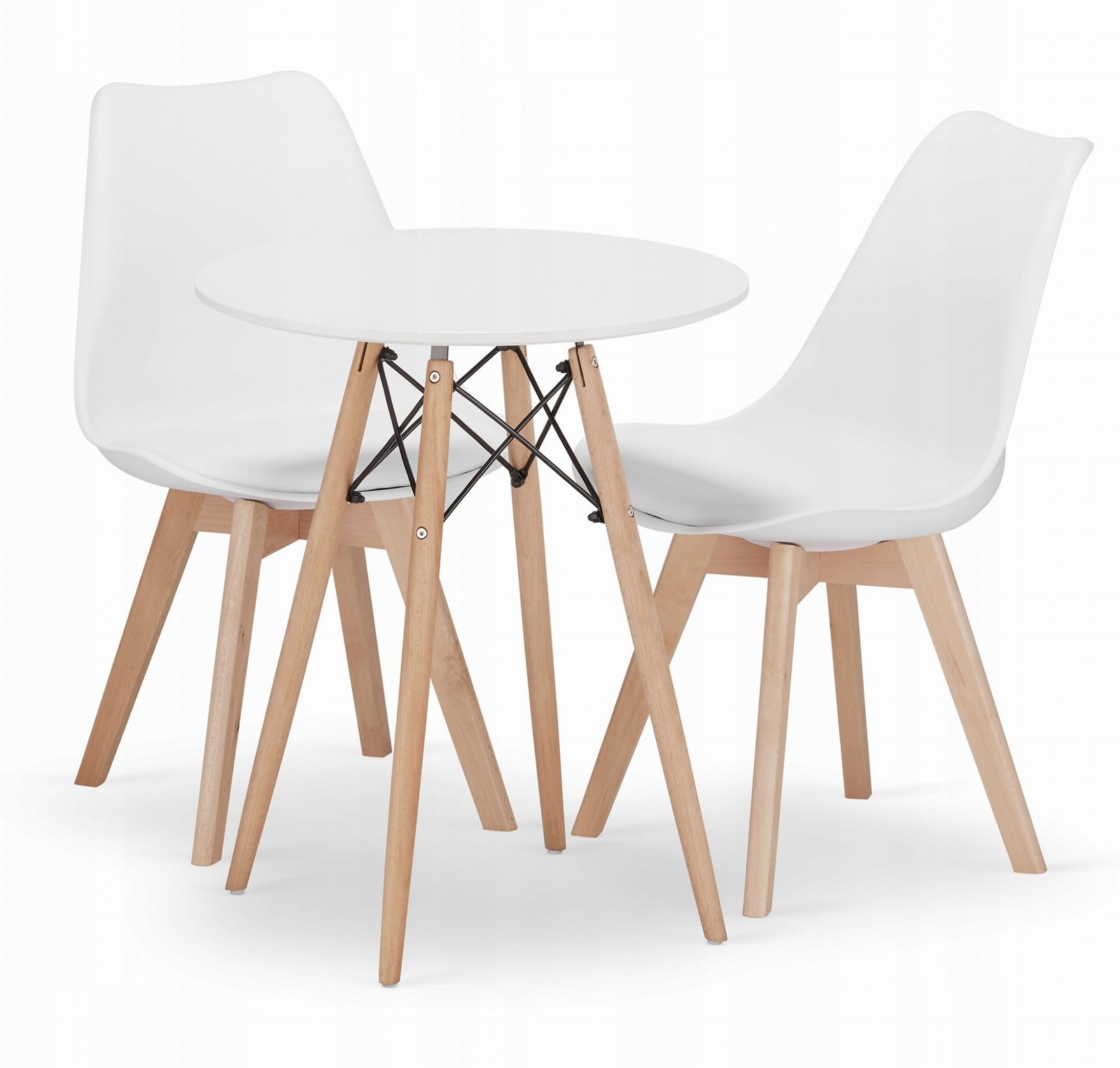 Okrugli stol TODI 60cm bijeli + 2 MARK stolice bijeli