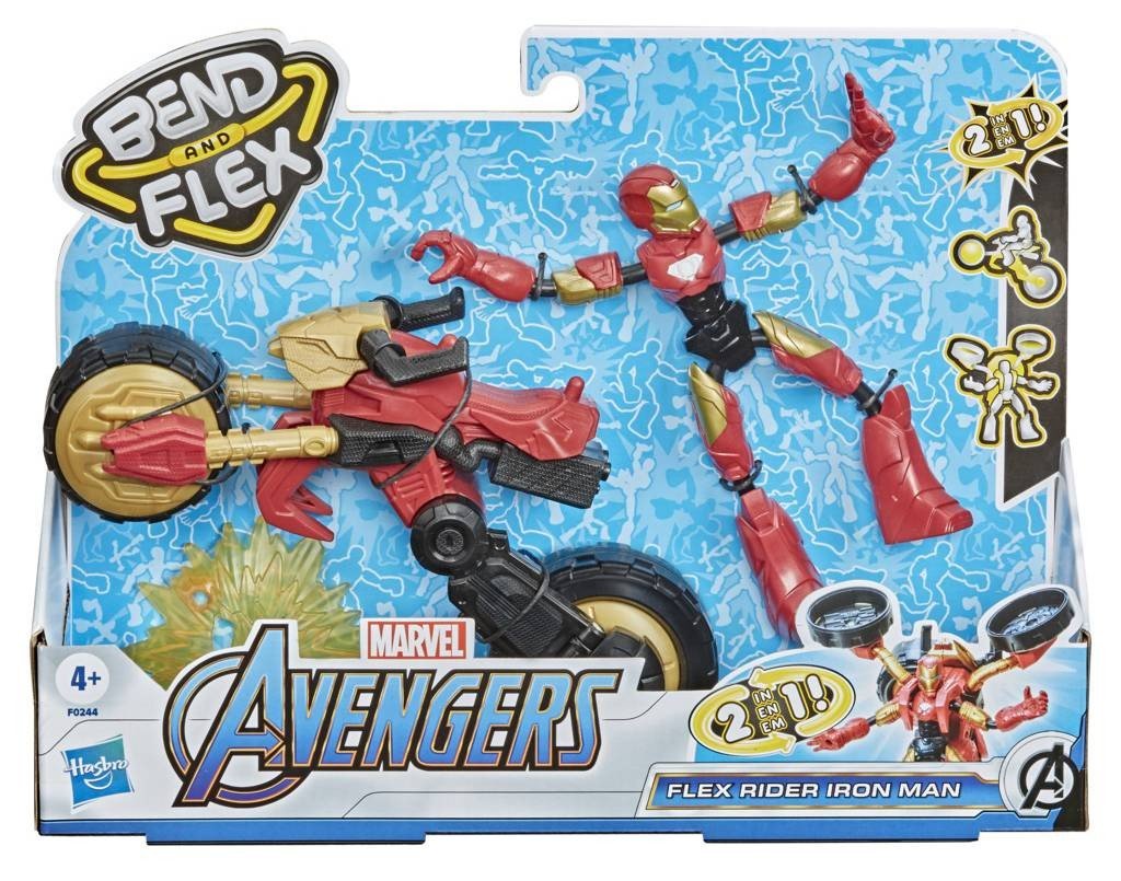 Hasbro Bend And Flex Iron Man s Marvel figuricom motocikla