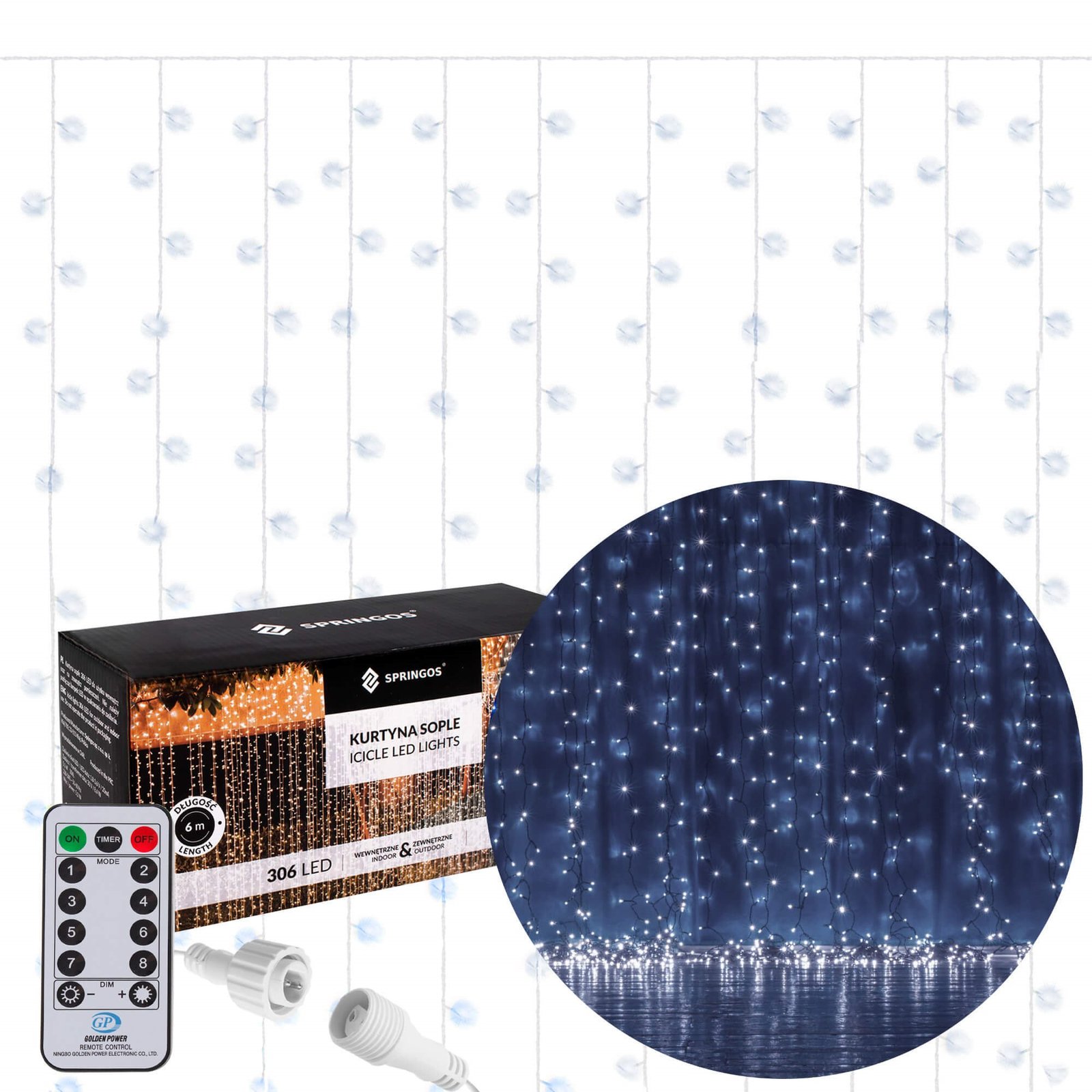 Svjetlosna zavjesa u obliku ledenih siga