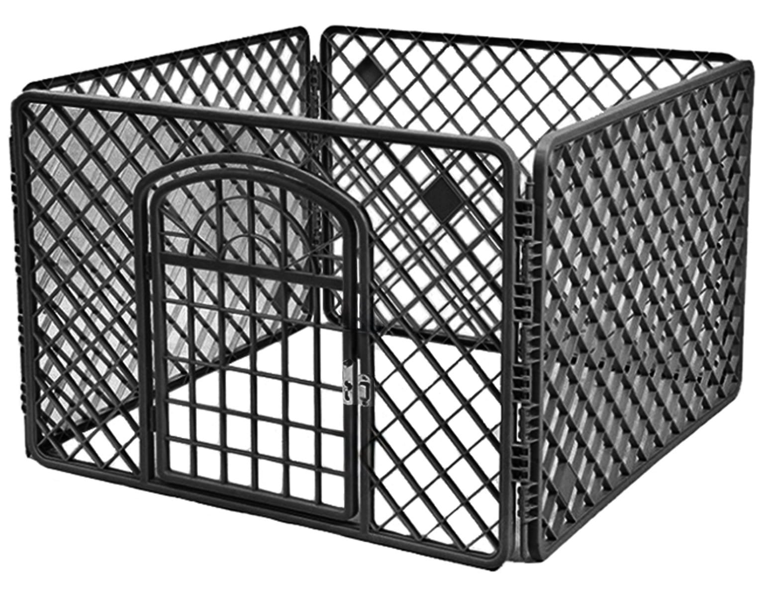 Sklopiva ogradica za pse 90x90x60cm crna