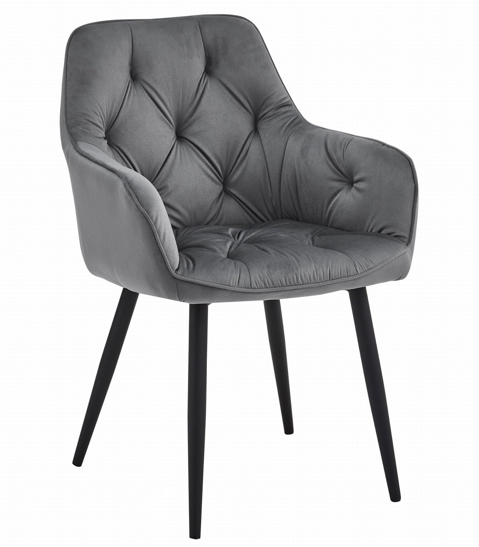 JORK stolica - tamno sivi baršun / crne noge x 1