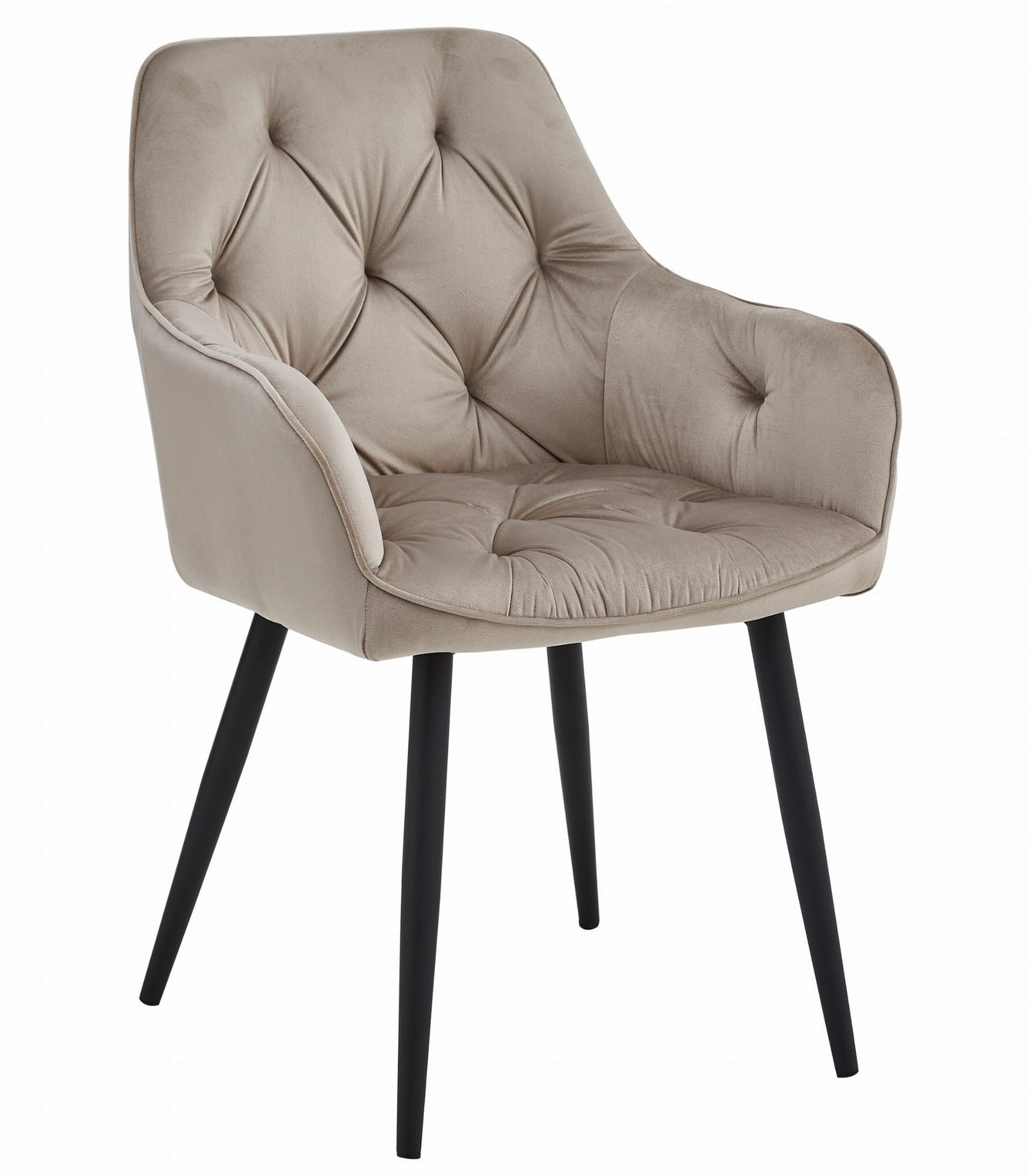 JORK stolica - tamno bež baršun / crne noge x 1