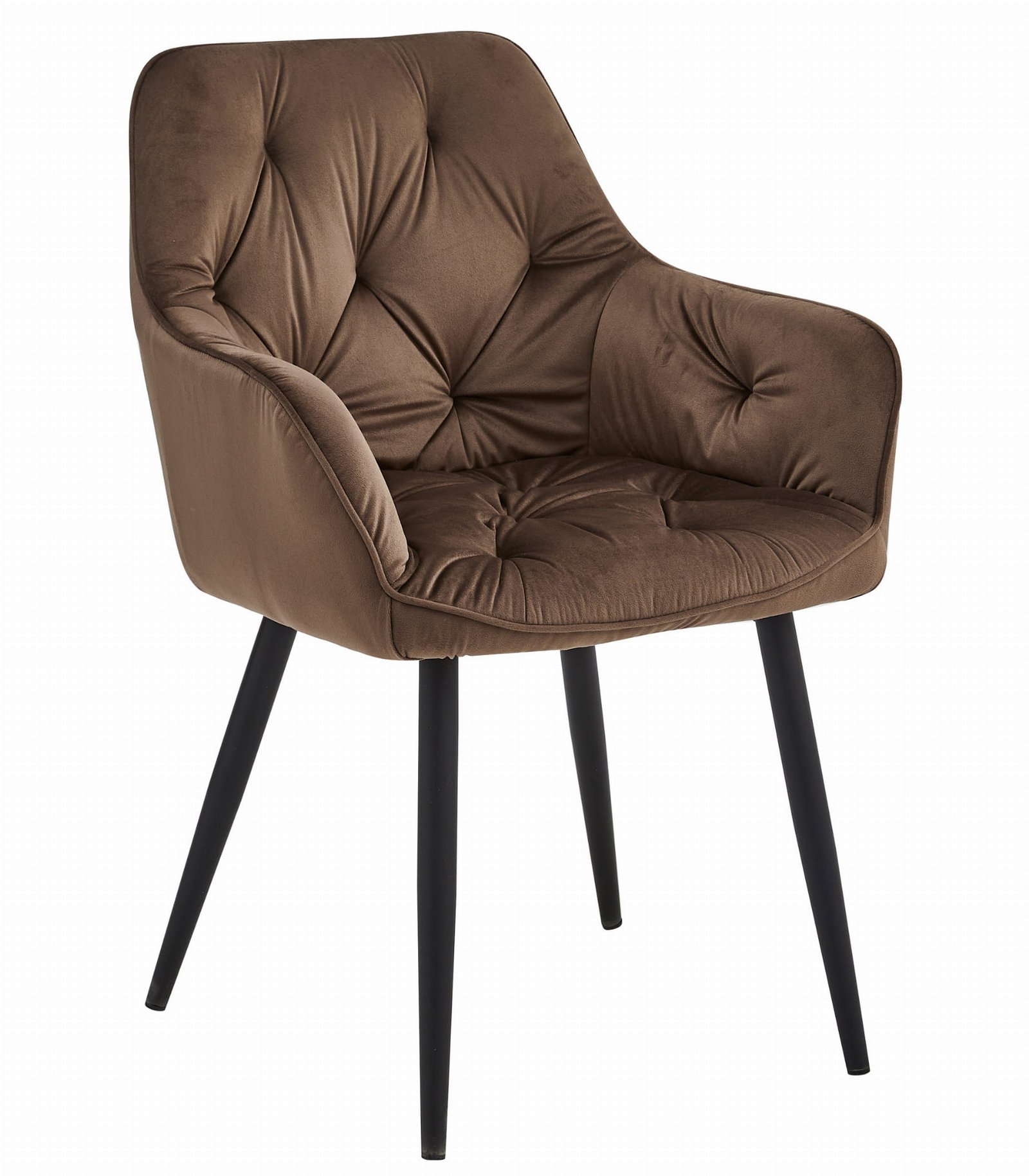 JORK stolica - smeđi baršun / crne noge x 1