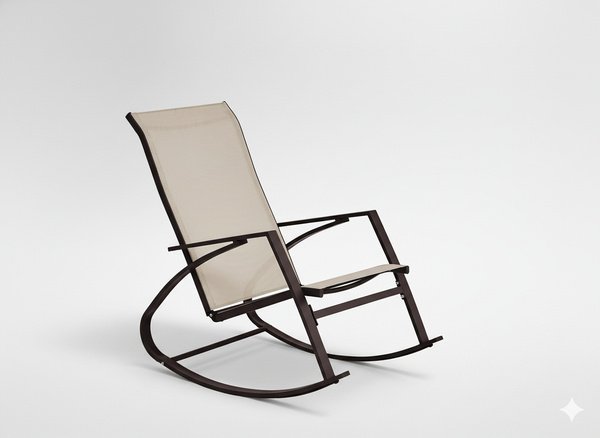 Vrtna stolica za ljuljanje – smeđa boja, 60 × 104 × 95 cm