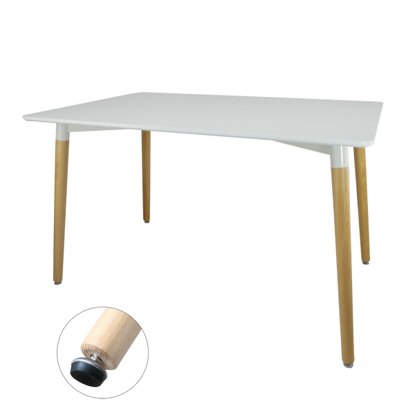 Pravokutni stol dimenzija 120 × 80 × 74 cm – bijeli