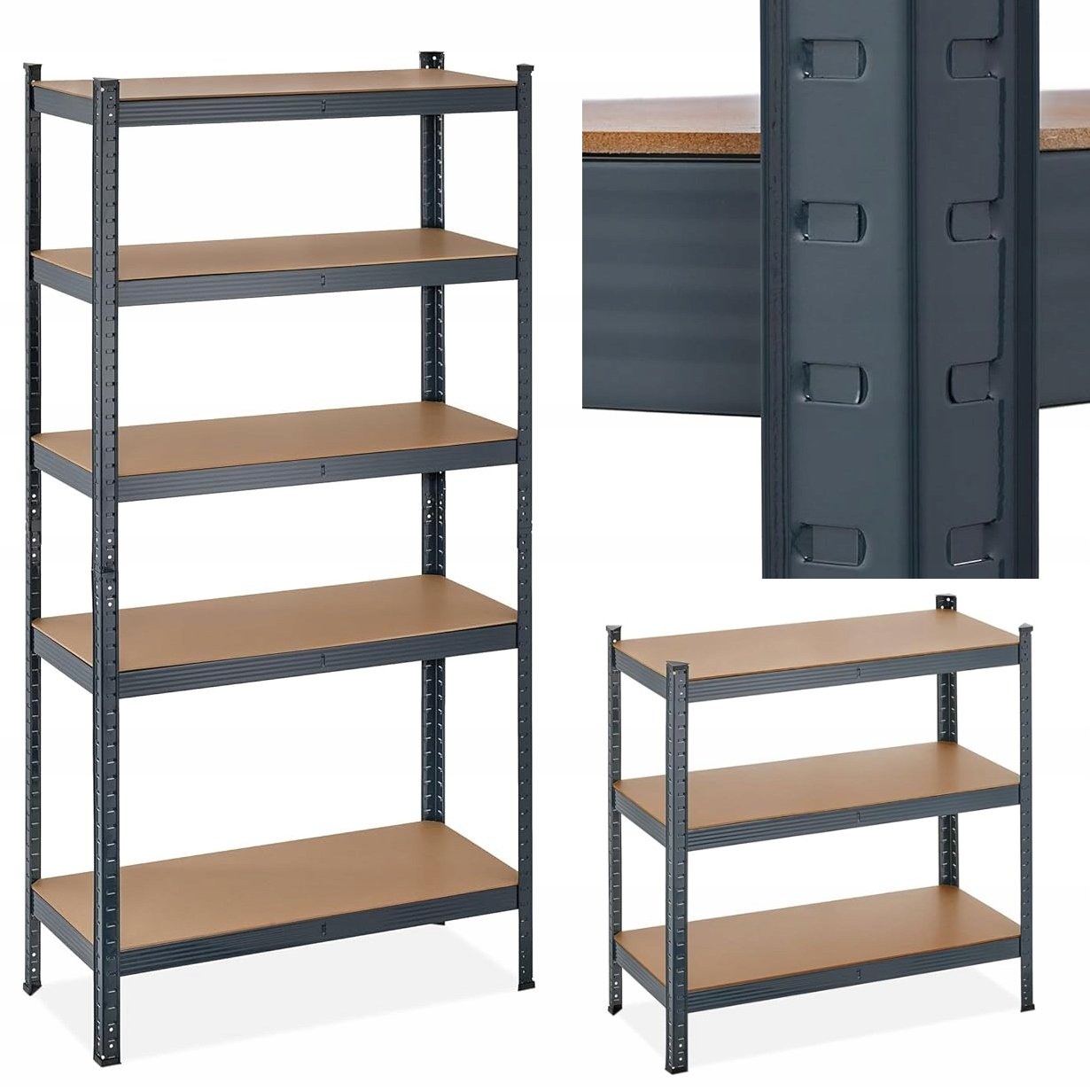 Metalna polica za spremanje MDF, 875 KG 180x90x40 CM