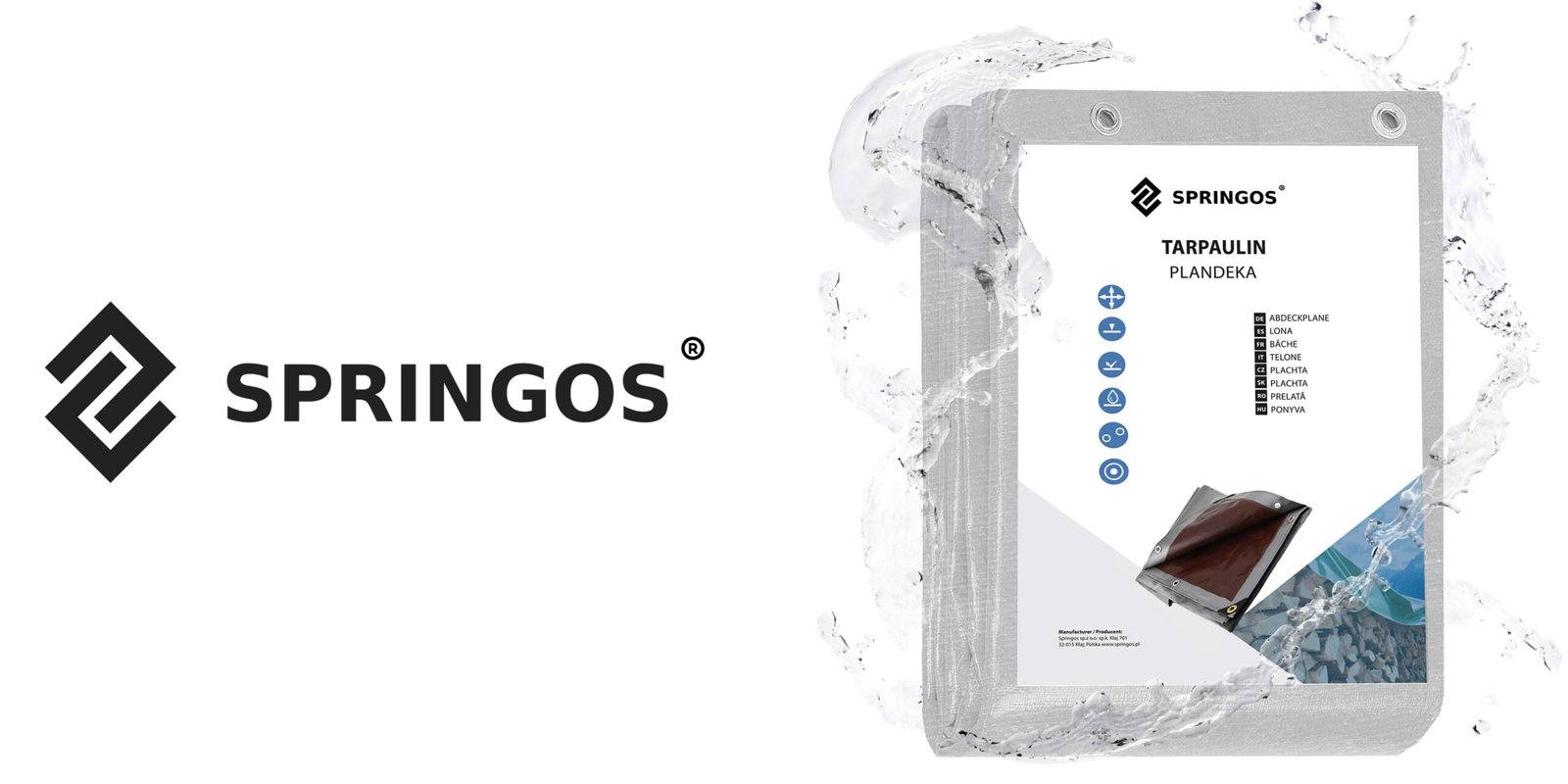 Cerada 4 × 8 m sivo-smeđa