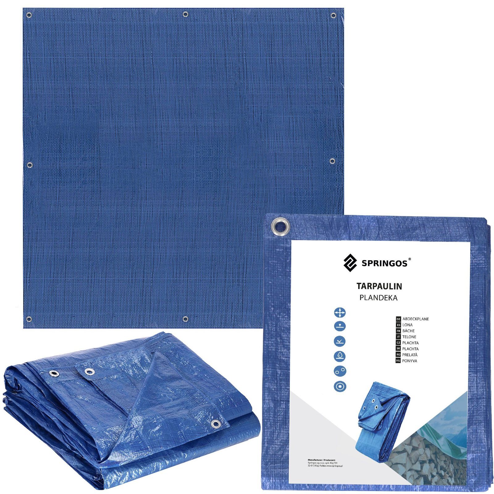 Cerada 4 x 4 m plava