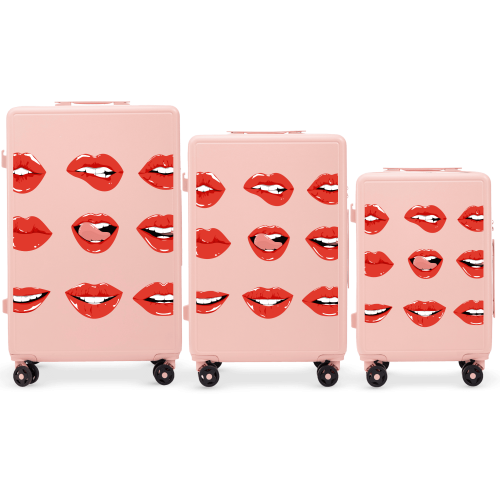 Wings komplet 3 kofera ABS+, roza