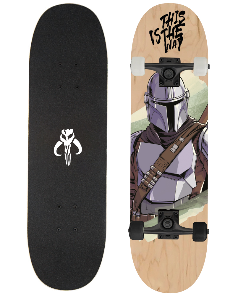 Dječji drveni skateboard Star Wars Mandalorian