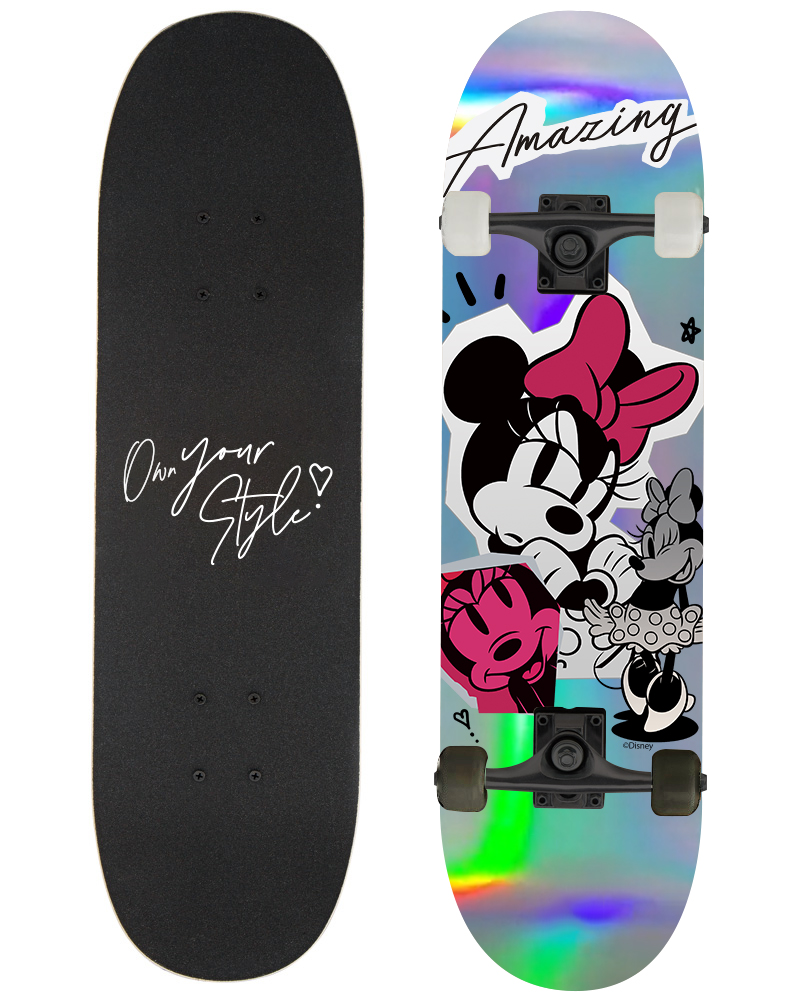 Dječji drveni skateboard Minnie Mouse amazing holo