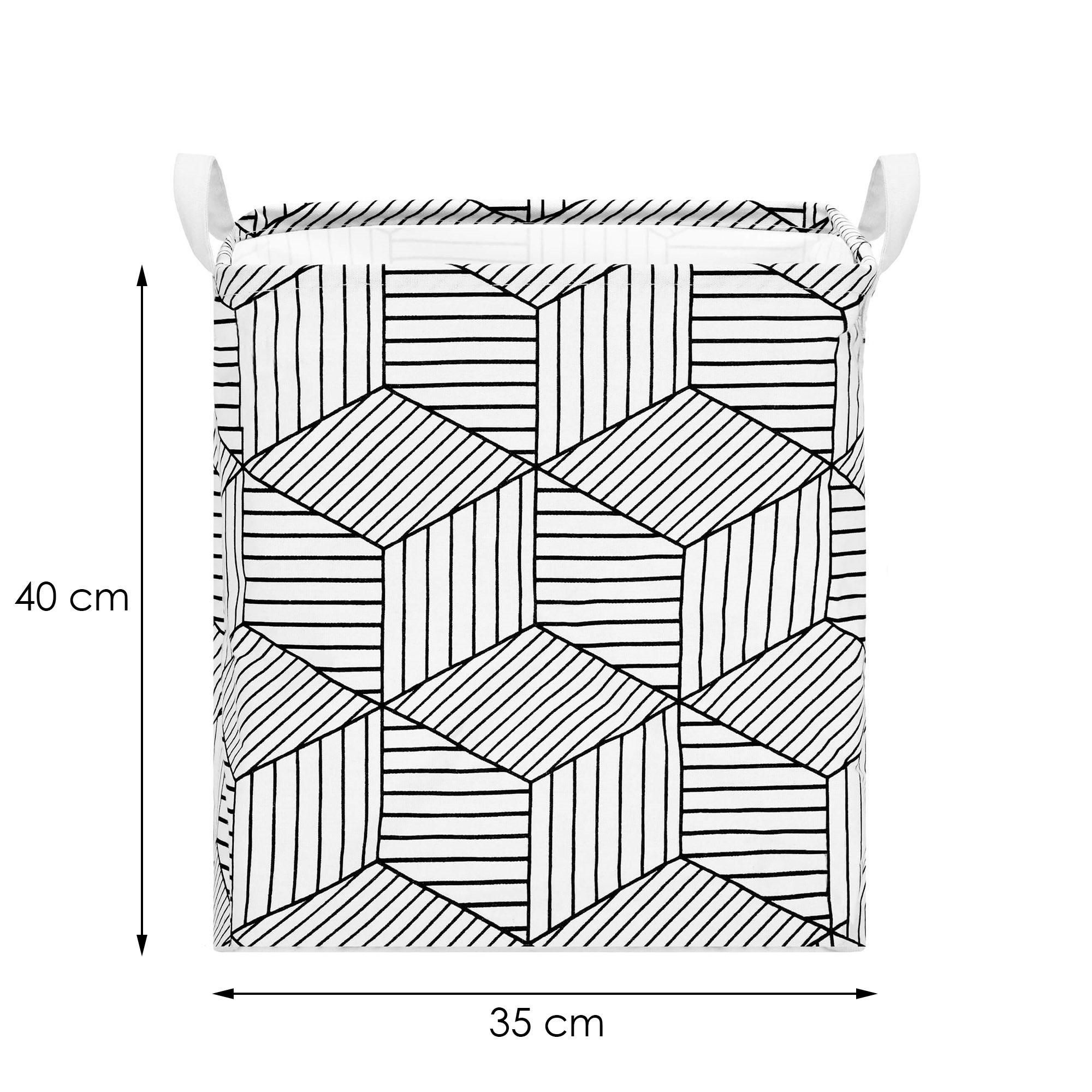 Košara za pohranu, crno bijela 35L