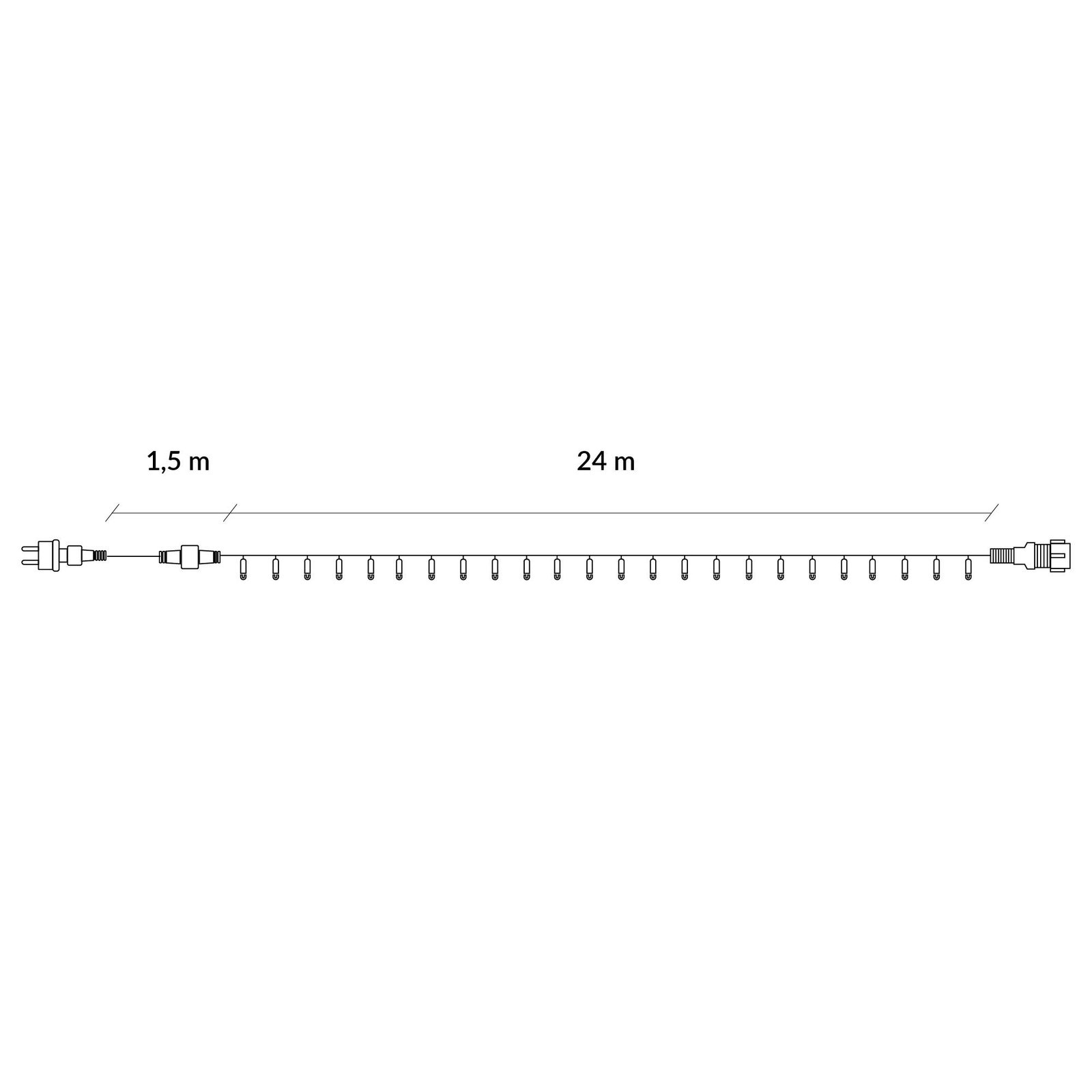 Božićne LED lampice s flash efektom – 300 lampica, hladno bijela + plavo bljeskanje